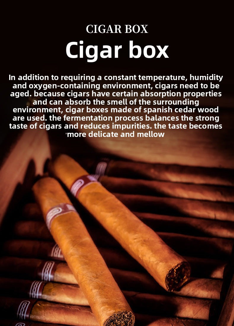 Wooden box packaging box, wooden cigar box, wooden box, wood container, storage box, wood products, high-end cigarette case, cedar solid wood