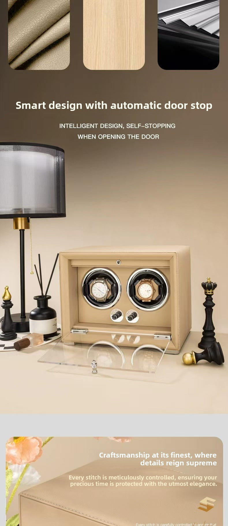 Wholesale in-stock watch winder, mechanical watch turner, watch shaker, rotating holder, watch storage box, anti-magnetic and portable
