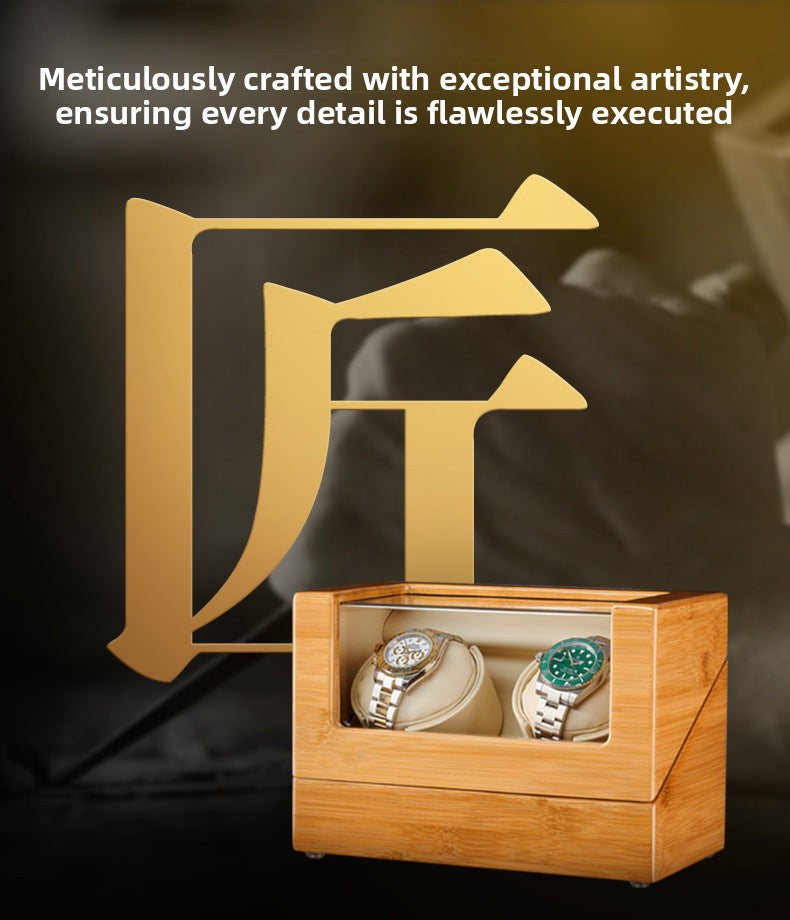 Watch winder, mechanical watch winding box, anti-magnetic watch storage box, watch turner, wooden jewelry box, wooden jewelry case