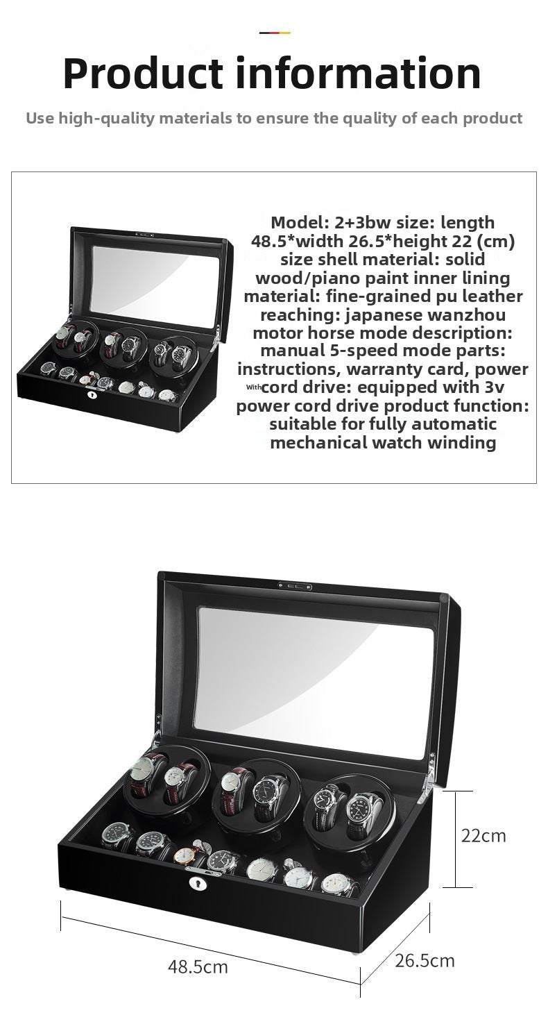 Watch winder, watch box, automatic mechanical watch winder, rotating watch shaker, European export model