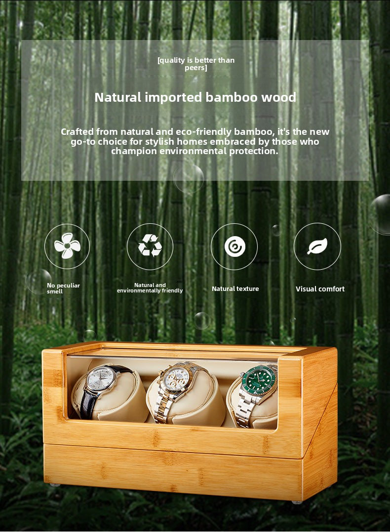 Watch winder, mechanical watch winding box, anti-magnetic watch storage box, watch turner, wooden jewelry box, wooden jewelry case