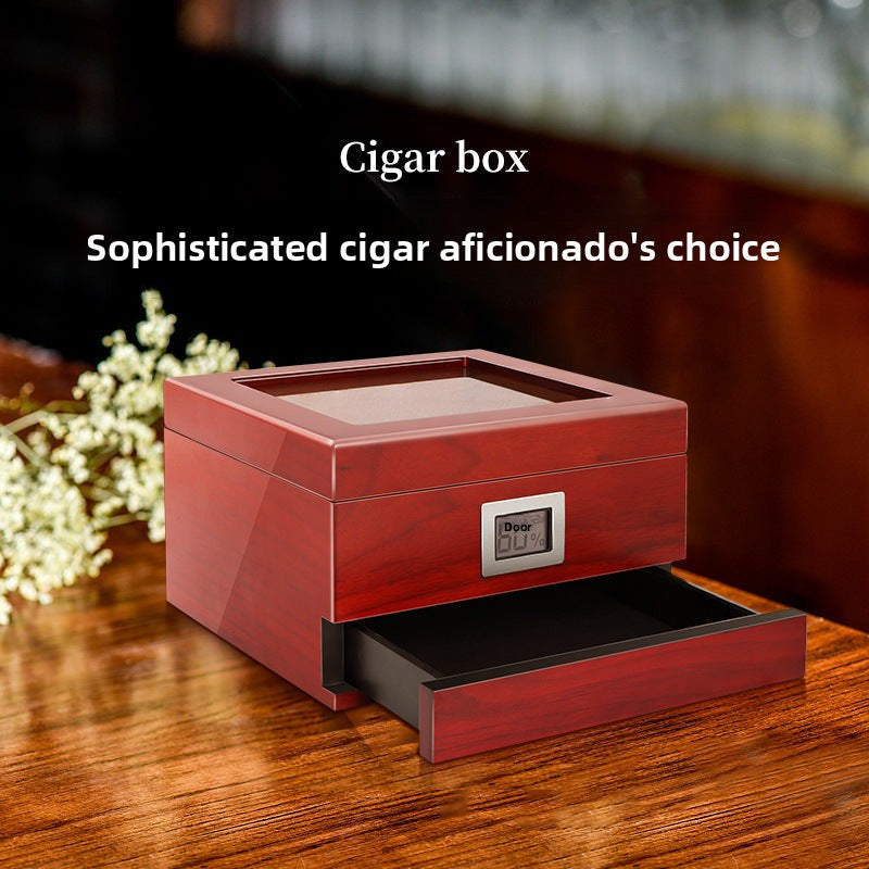 Wooden box packaging box, wooden cigar box, wooden box, wood container, storage box, wood products, high-end cigarette case, cedar solid wood