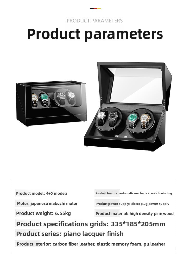 Cross-border automatic watch winder, mechanical watch rotating winding box, electric motor watch turner, in-stock wholesale