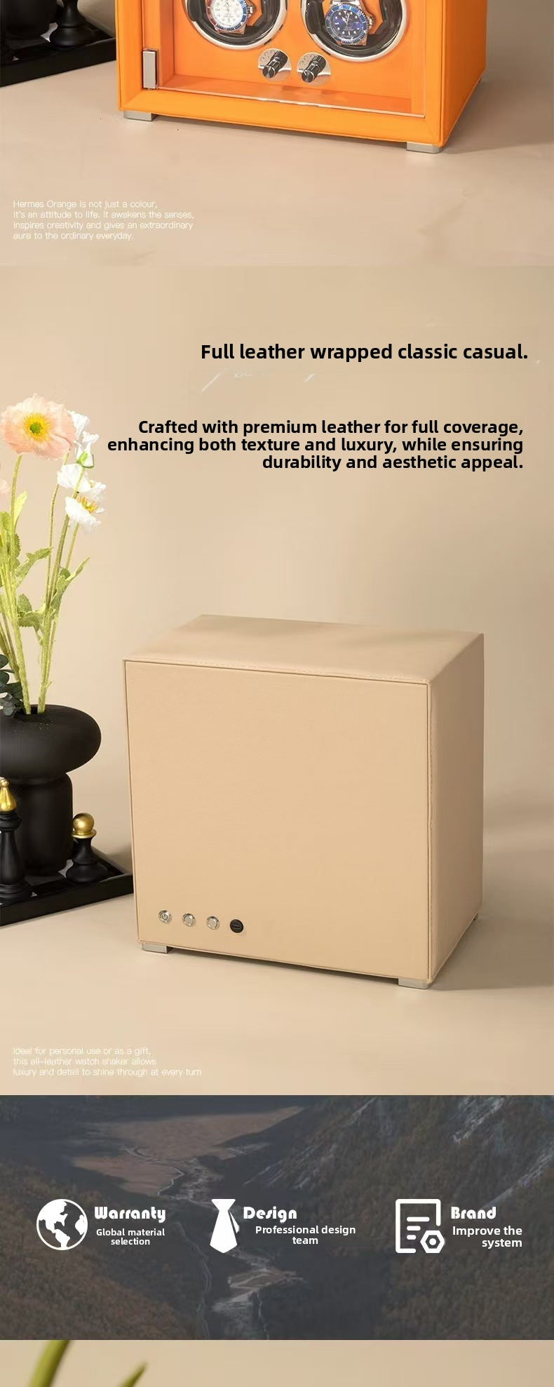 Wholesale in-stock watch winder, mechanical watch turner, watch shaker, rotating holder, watch storage box, anti-magnetic and portable
