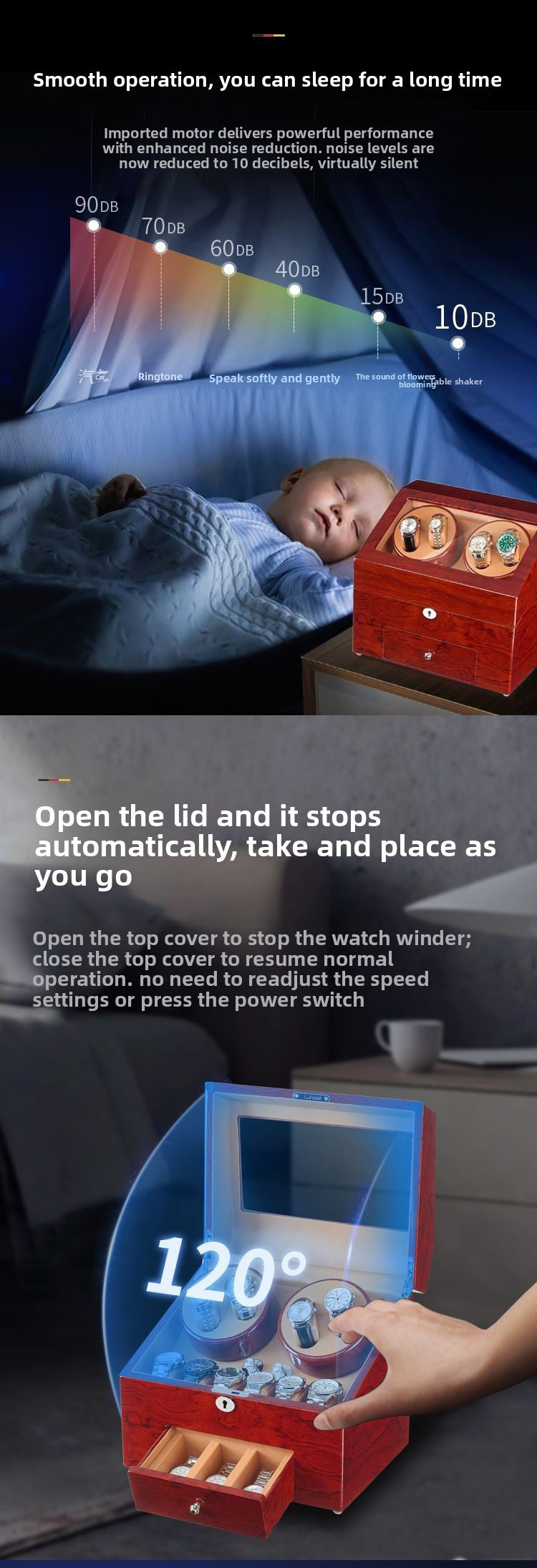 Watch Shaker Automatic mechanical watch winder, watch shaker, watch rotator, watch storage box Wholesale
